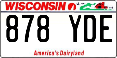 WI license plate 878YDE
