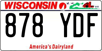 WI license plate 878YDF