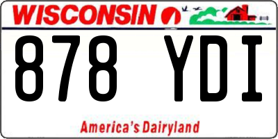 WI license plate 878YDI