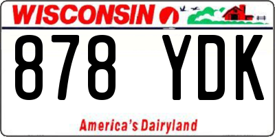 WI license plate 878YDK