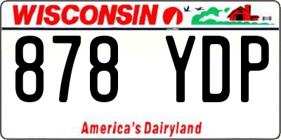 WI license plate 878YDP