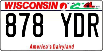 WI license plate 878YDR