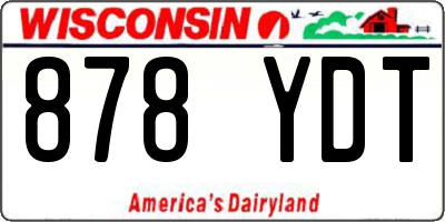 WI license plate 878YDT
