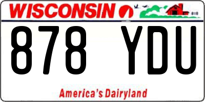 WI license plate 878YDU