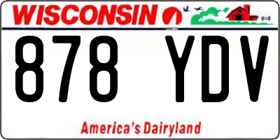 WI license plate 878YDV