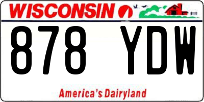 WI license plate 878YDW