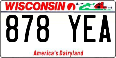 WI license plate 878YEA