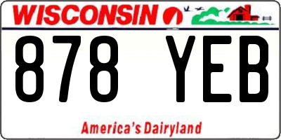 WI license plate 878YEB