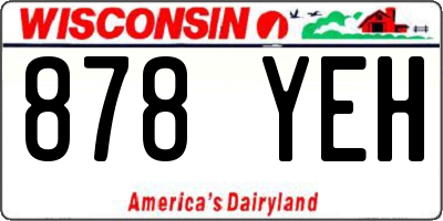 WI license plate 878YEH