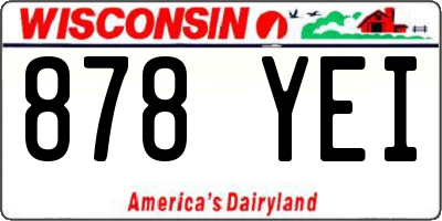 WI license plate 878YEI