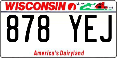 WI license plate 878YEJ