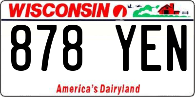 WI license plate 878YEN