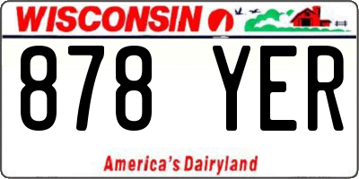 WI license plate 878YER