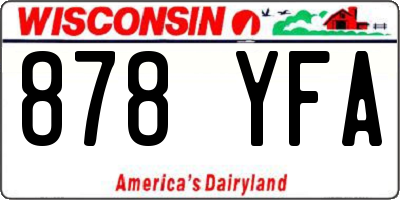 WI license plate 878YFA