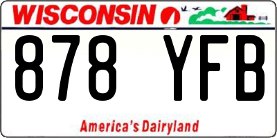 WI license plate 878YFB