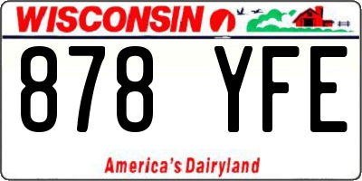 WI license plate 878YFE