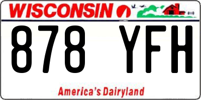 WI license plate 878YFH