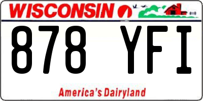 WI license plate 878YFI