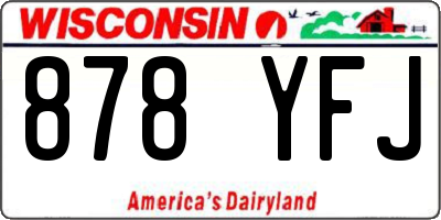 WI license plate 878YFJ