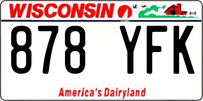 WI license plate 878YFK