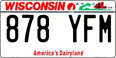 WI license plate 878YFM