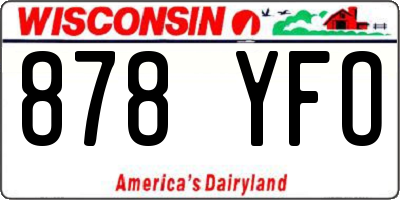 WI license plate 878YFO