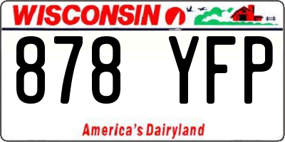 WI license plate 878YFP