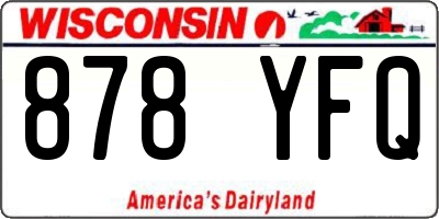 WI license plate 878YFQ