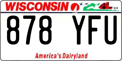 WI license plate 878YFU