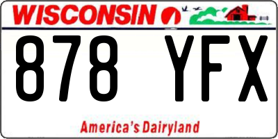 WI license plate 878YFX