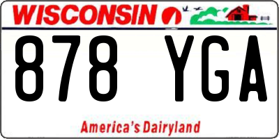 WI license plate 878YGA