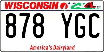 WI license plate 878YGC