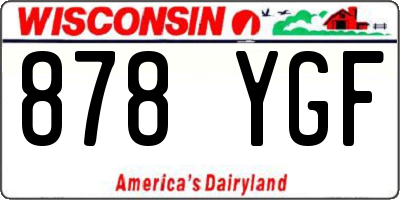 WI license plate 878YGF