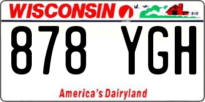 WI license plate 878YGH