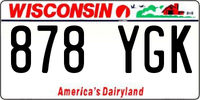 WI license plate 878YGK
