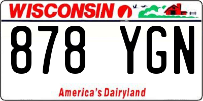 WI license plate 878YGN