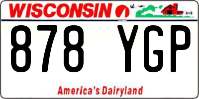 WI license plate 878YGP