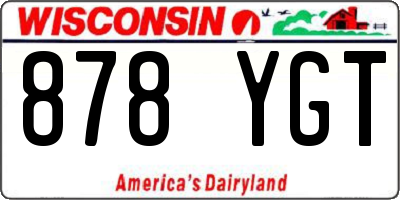 WI license plate 878YGT
