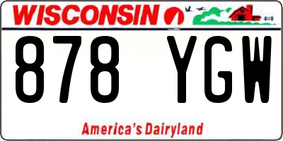 WI license plate 878YGW