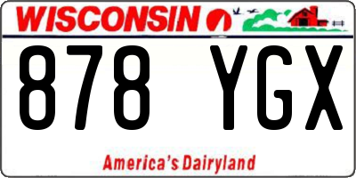 WI license plate 878YGX