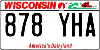 WI license plate 878YHA