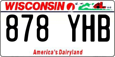 WI license plate 878YHB
