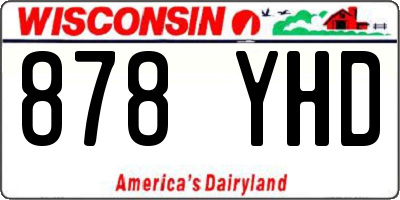 WI license plate 878YHD