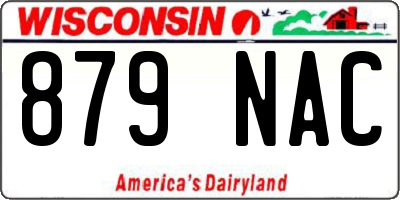 WI license plate 879NAC