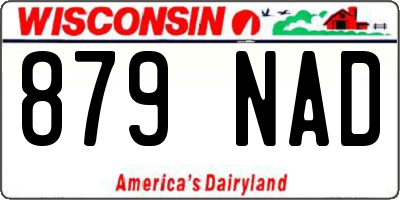 WI license plate 879NAD