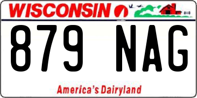 WI license plate 879NAG