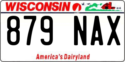 WI license plate 879NAX