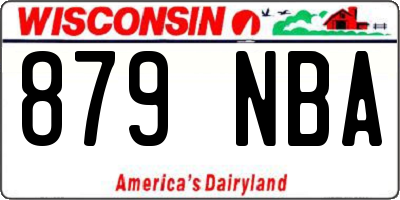 WI license plate 879NBA