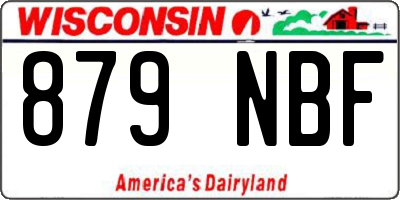 WI license plate 879NBF