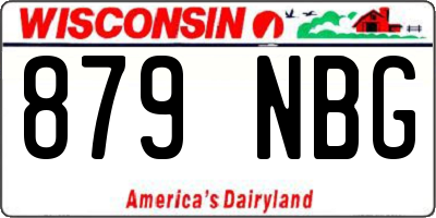 WI license plate 879NBG